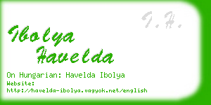 ibolya havelda business card